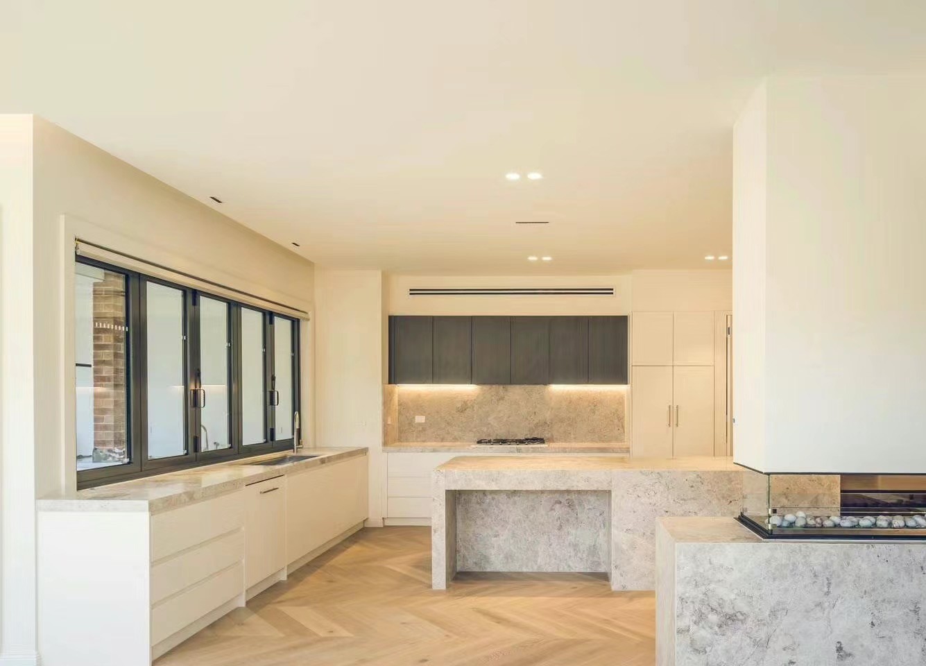 Completed stone kitchen renovation in Melbourne